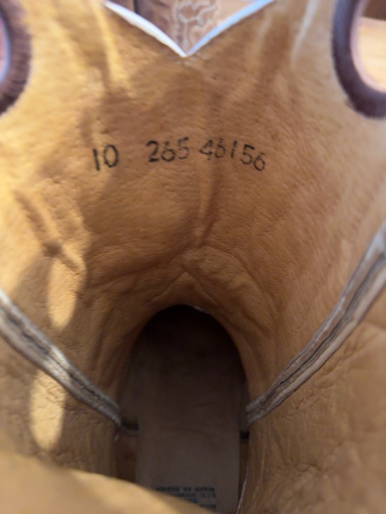 Western Cowboy Boots Brown Square Toe Leather Made in Mexico Size 10 Ranch Work